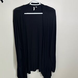 Cato Black Open Front Cardigan
